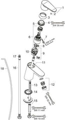 hansgrohe 31730000 Focus 70 Waschtisch-Einhebelmischer