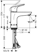 hansgrohe 31607000 Waschtisch-Einhebelmischer 100 Focus