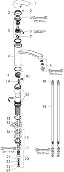 hansgrohe 31804000 Spültisch-Einhebelmischer 160 Focus Niederdruck