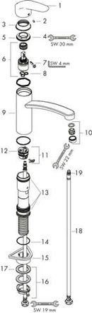 hansgrohe 31806000 Spültisch-Einhebelmischer 160 Focus M41